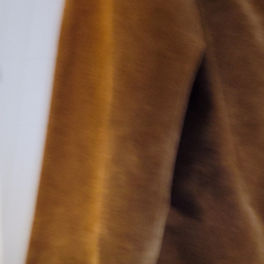 Vintage Caramel Brown Suede Boxy Button Down Shirt Jacket - XL - Picture 5 of 8
